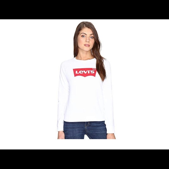 levis white long sleeve t shirt